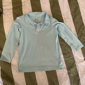Light blue long sleeve polo